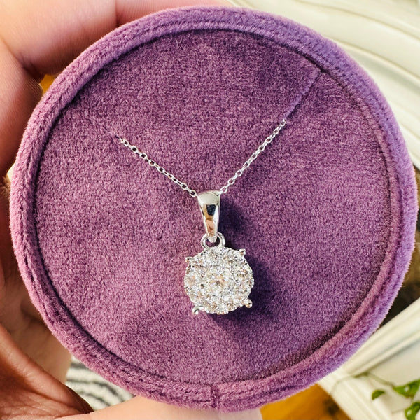 Round Halo Pendant