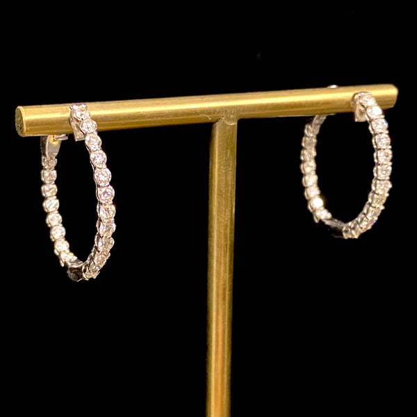 In & Out Diamond Hoops